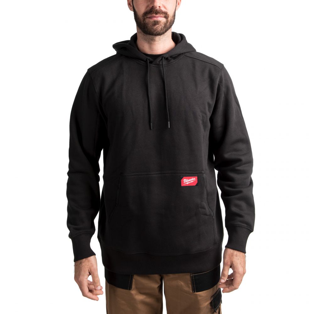 leichter Arbeits-Kapuzen-Pullover schwarz 